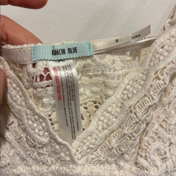 Urban Outfitters Kimchi Blue Cream Lace Top - Picture 2 of 7
